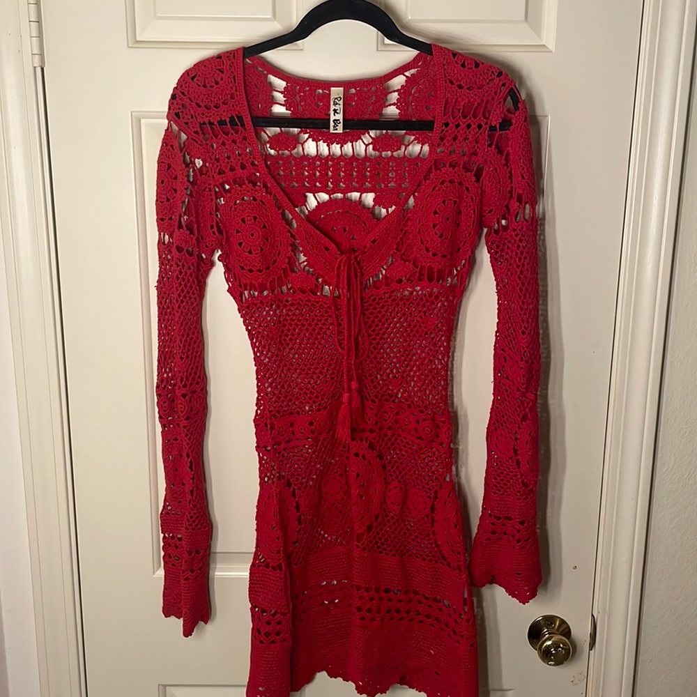 Red Rat & Boa Dress